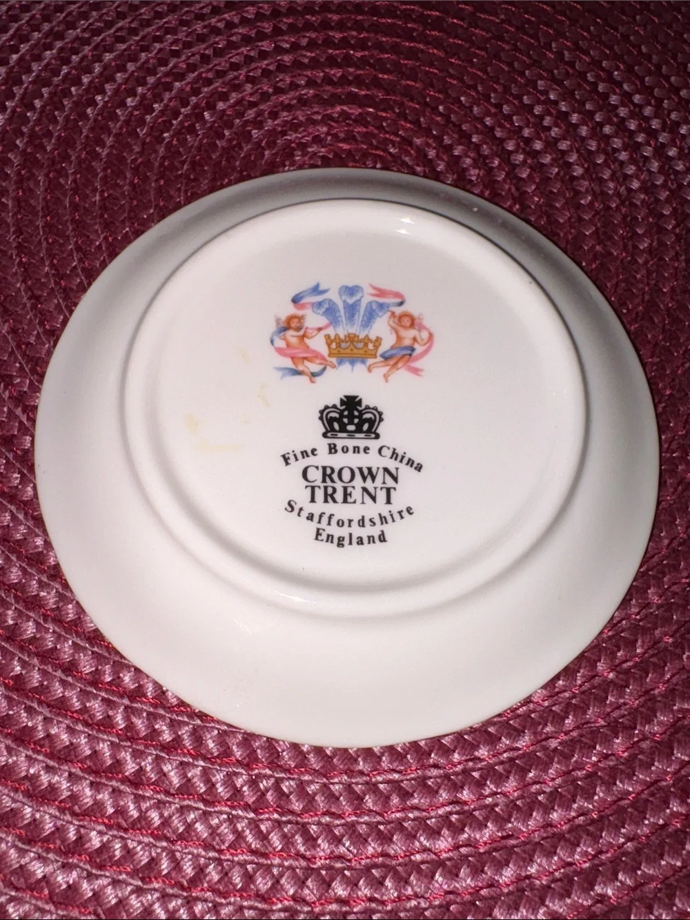 Charles and Diana Commemorate First Child Plate in White and Gold Trim 4 1/4”